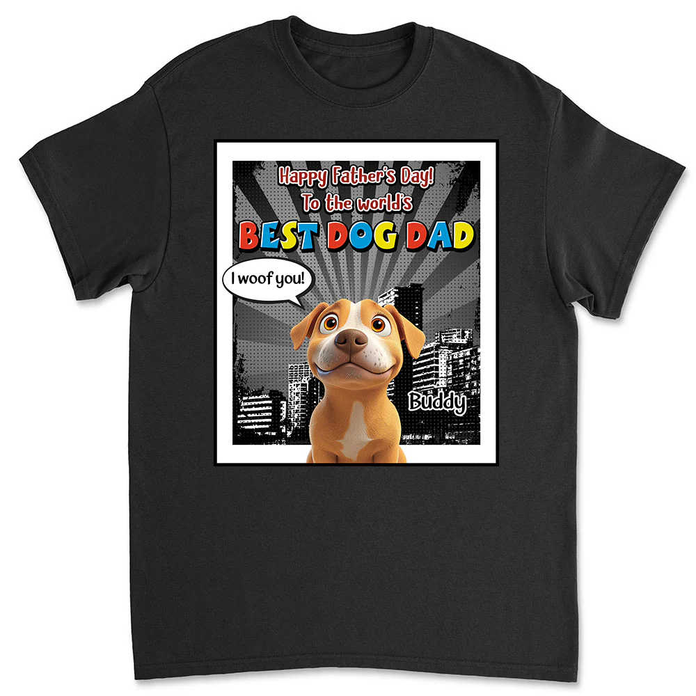 Art Dog Funny Dad - Personalized Custom Unisex T-Shirt
