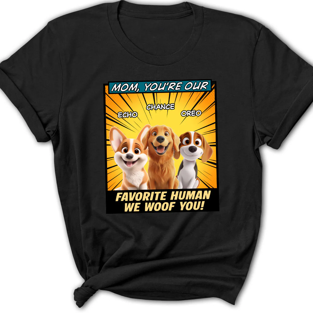Art Favorite Dog Dad - Personalized Custom Women T-Shirt