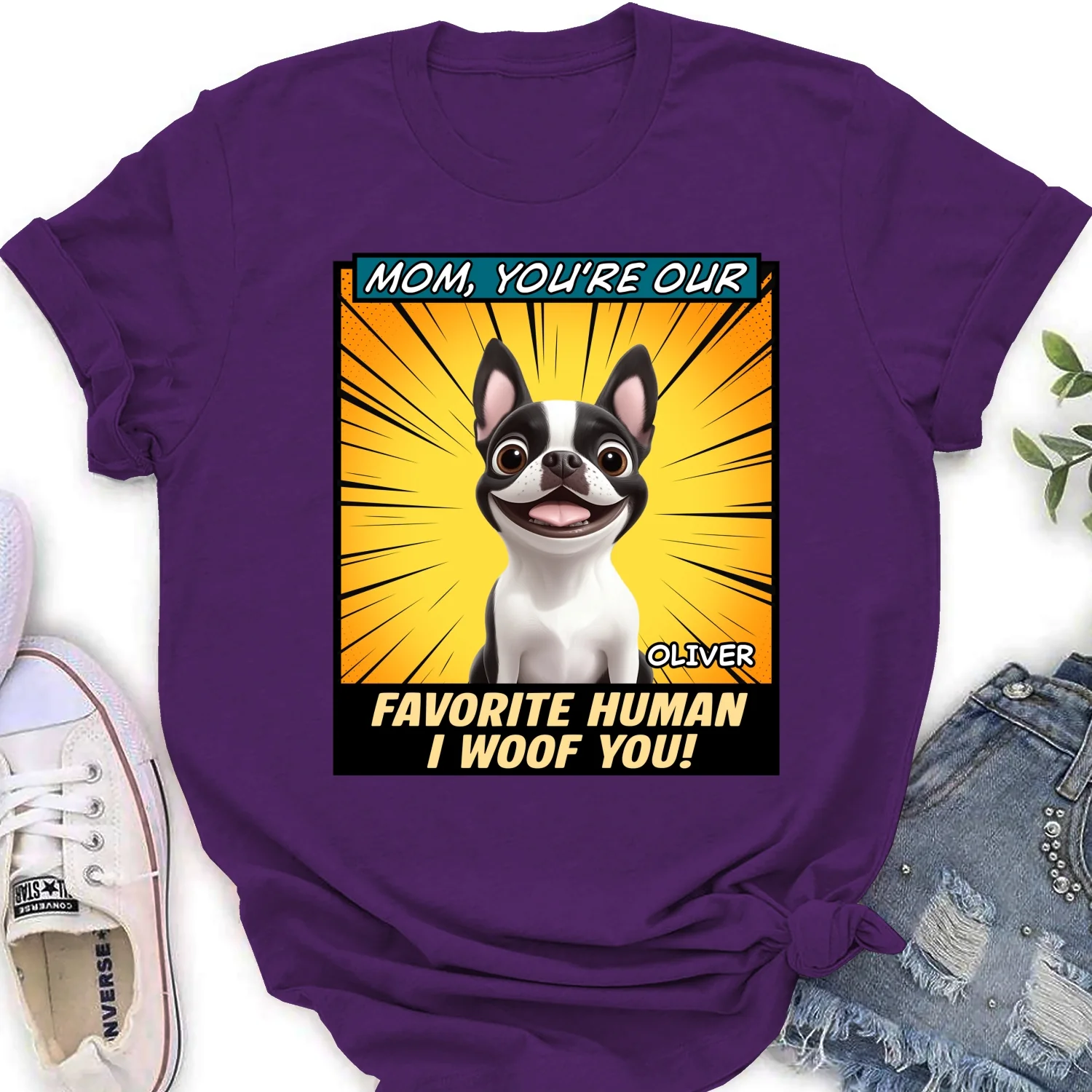 Art Favorite Dog Dad - Personalized Custom Women T-Shirt - Image 10