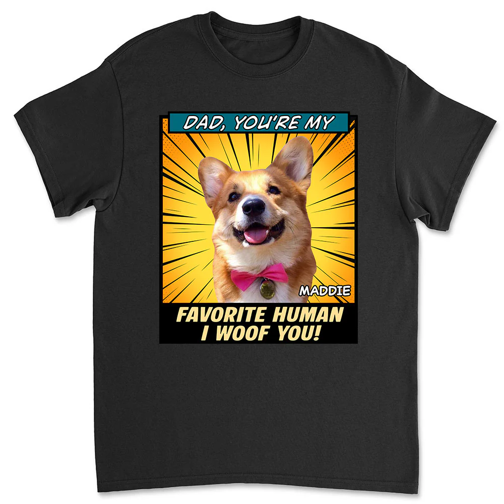 Art Favorite Dog Dad Photo - Personalized Custom Unisex T-Shirt