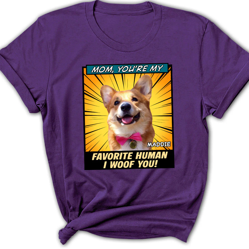 Art Favorite Dog Dad Photo - Personalized Custom Women T-Shirt