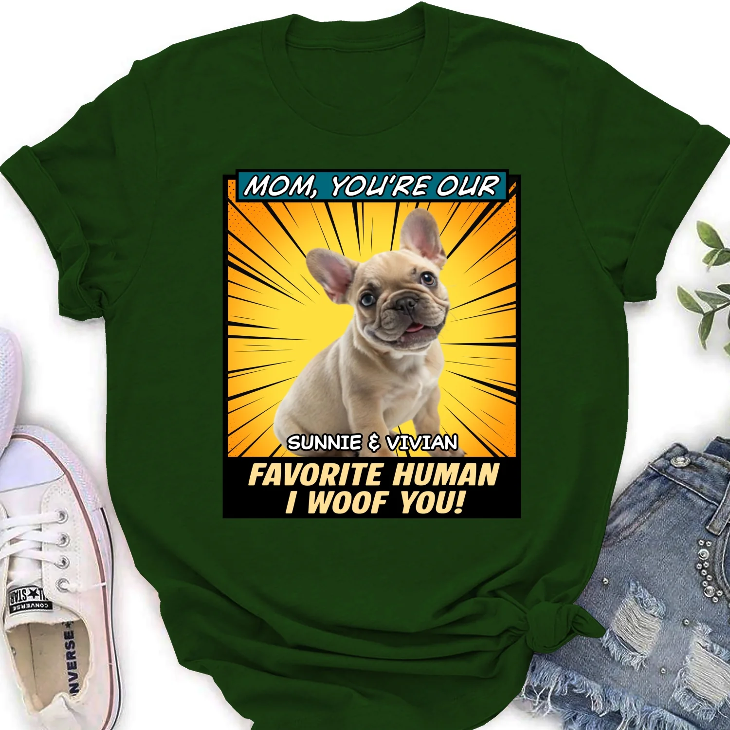 Art Favorite Dog Dad Photo - Personalized Custom Women T-Shirt - Image 7