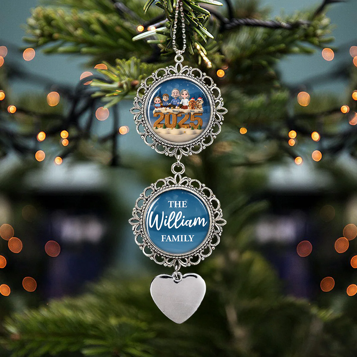 As A Family Now Onwards - Personalized Custom Charming Ornament - Image 3