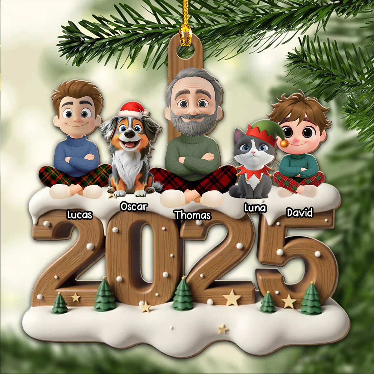 As A Fur Parent Now Onwards - Personalized Custom 3D Effect Wood Ornament - Image 4