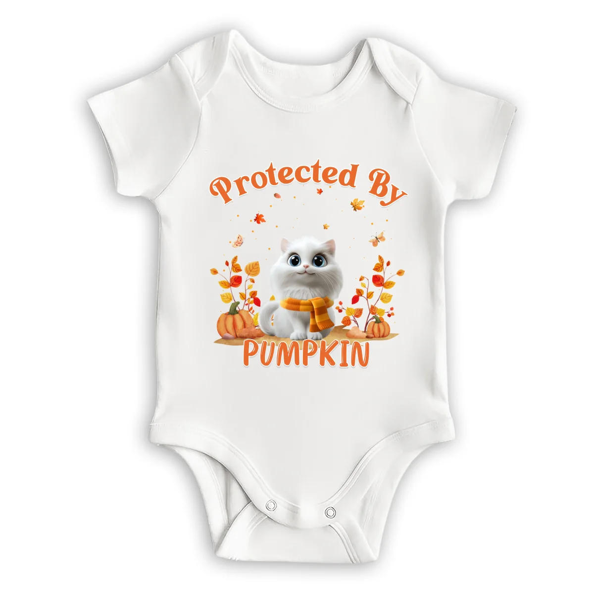 Autumn Cat Baby - Personalized Custom Baby Onesie - Image 6