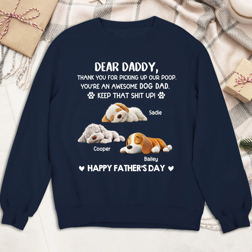 Awesome Dog Dad - Personalized Custom Sweatshirt - Image 2