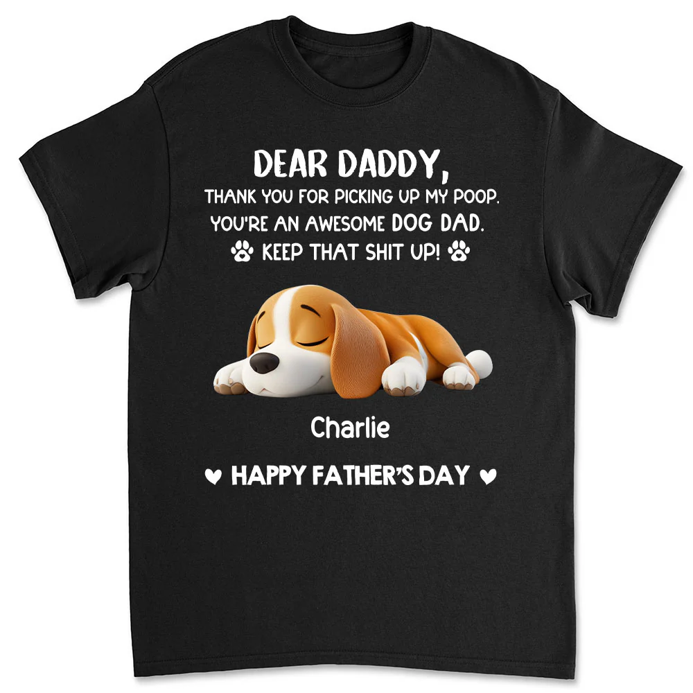Awesome Dog Dad - Personalized Custom Unisex T-shirt