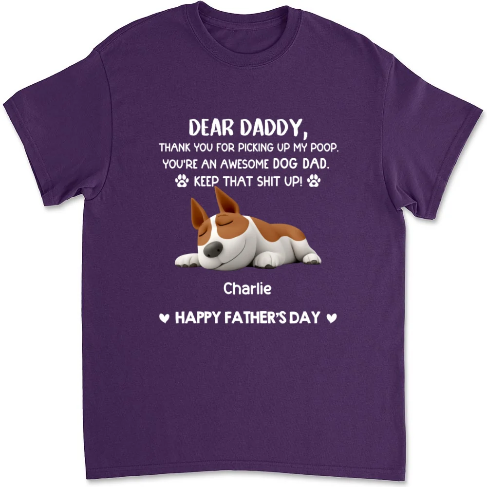 Awesome Dog Dad - Personalized Custom Unisex T-shirt - Image 7