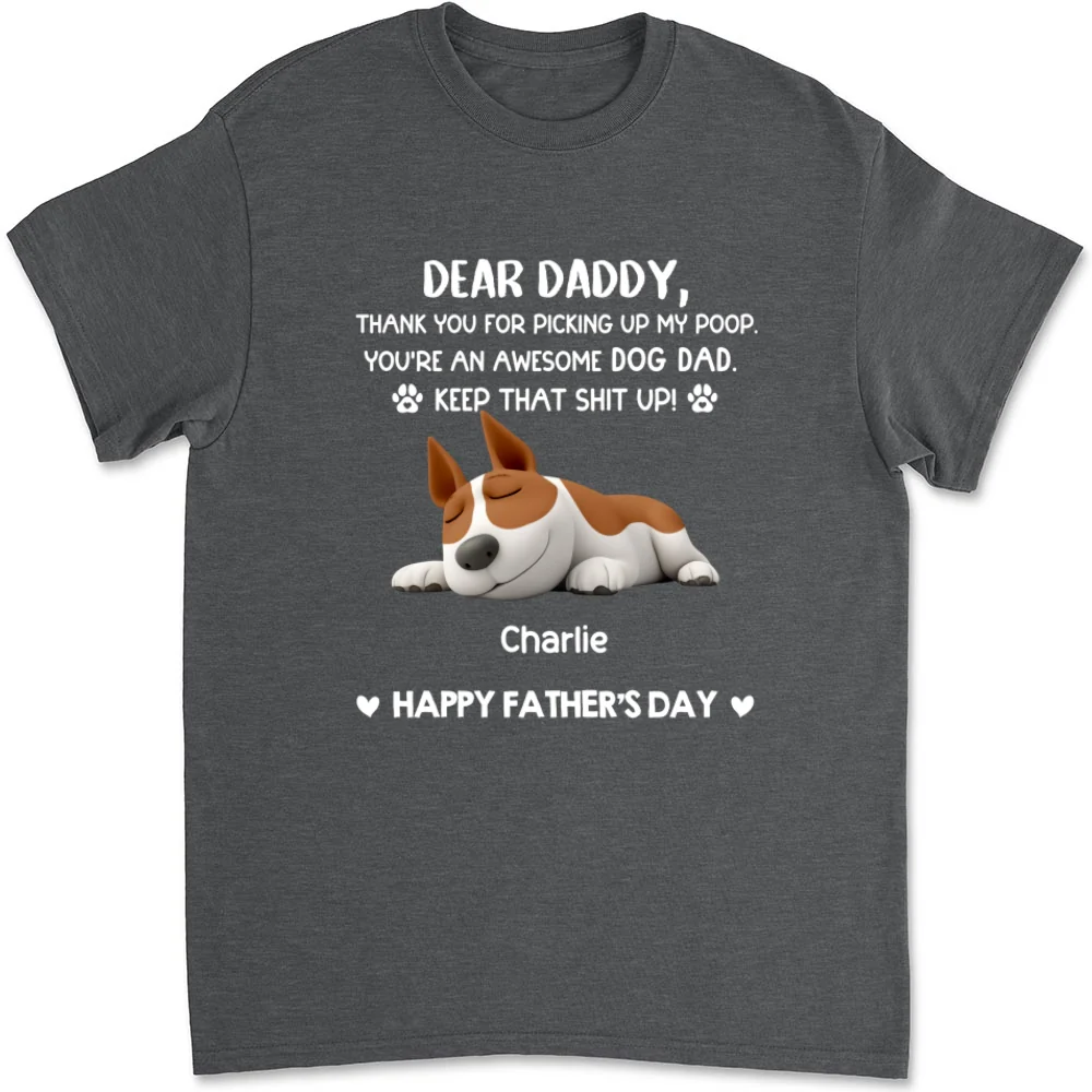Awesome Dog Dad - Personalized Custom Unisex T-shirt - Image 8
