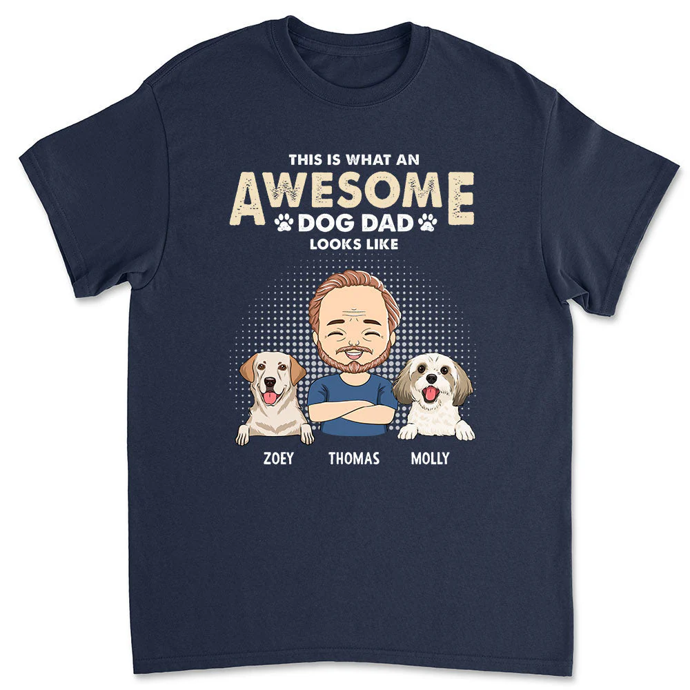 Awesome Dog Mom/Dad - Personalized Custom Unisex T-shirt - Image 2