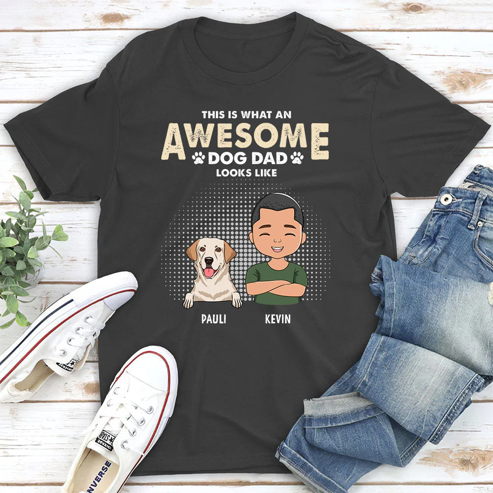 Awesome Dog Mom/Dad - Personalized Custom Unisex T-shirt - Image 4
