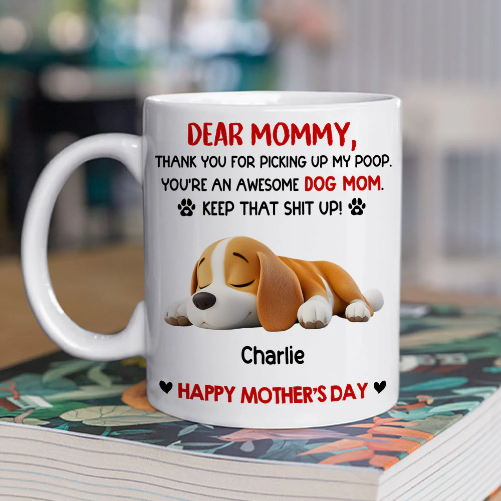 Awesome Dog Mom - Personalized Custom Coffee Mug - Image 2