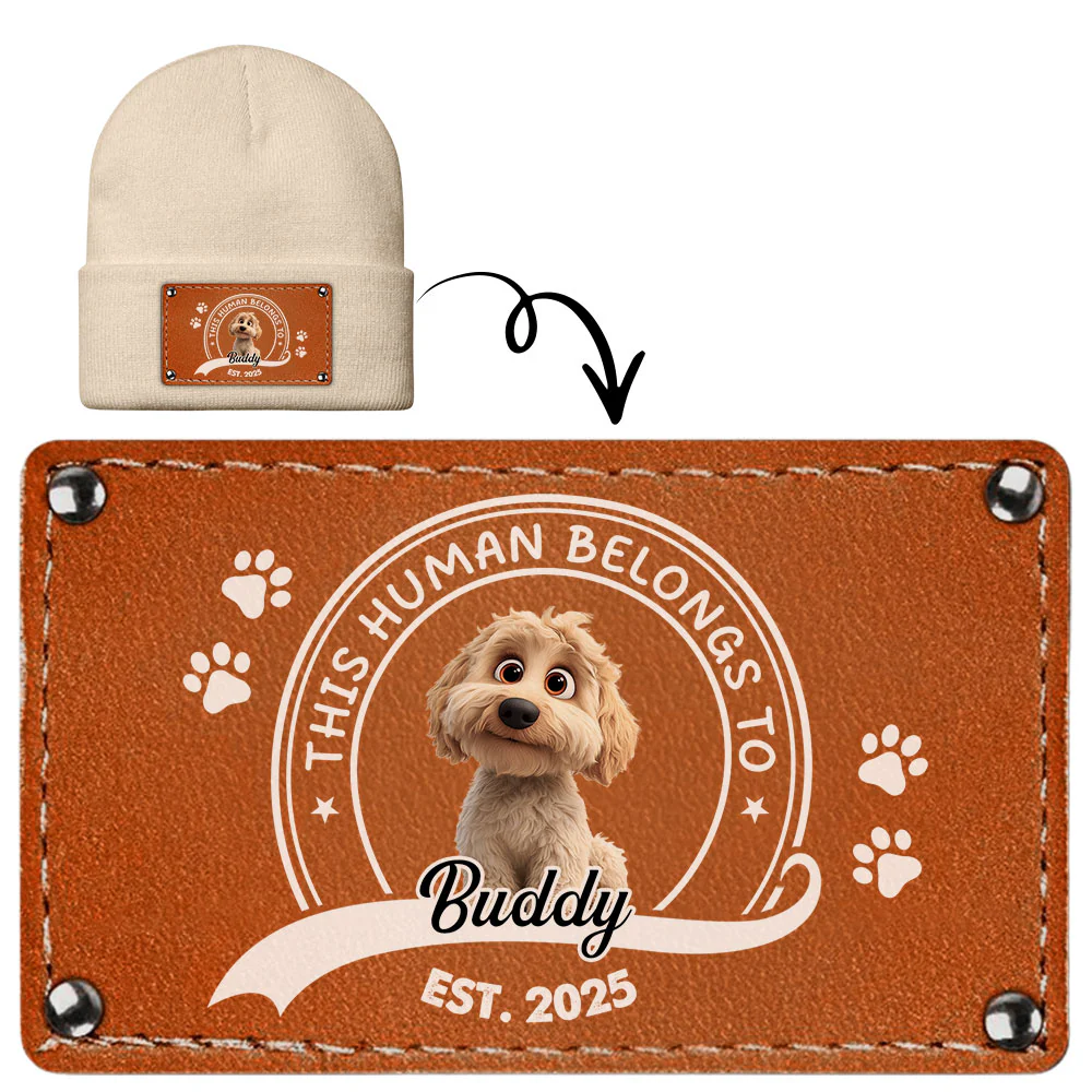 Baby Belongs To Dog Cartoon - Personalized Custom Beanie - Image 5