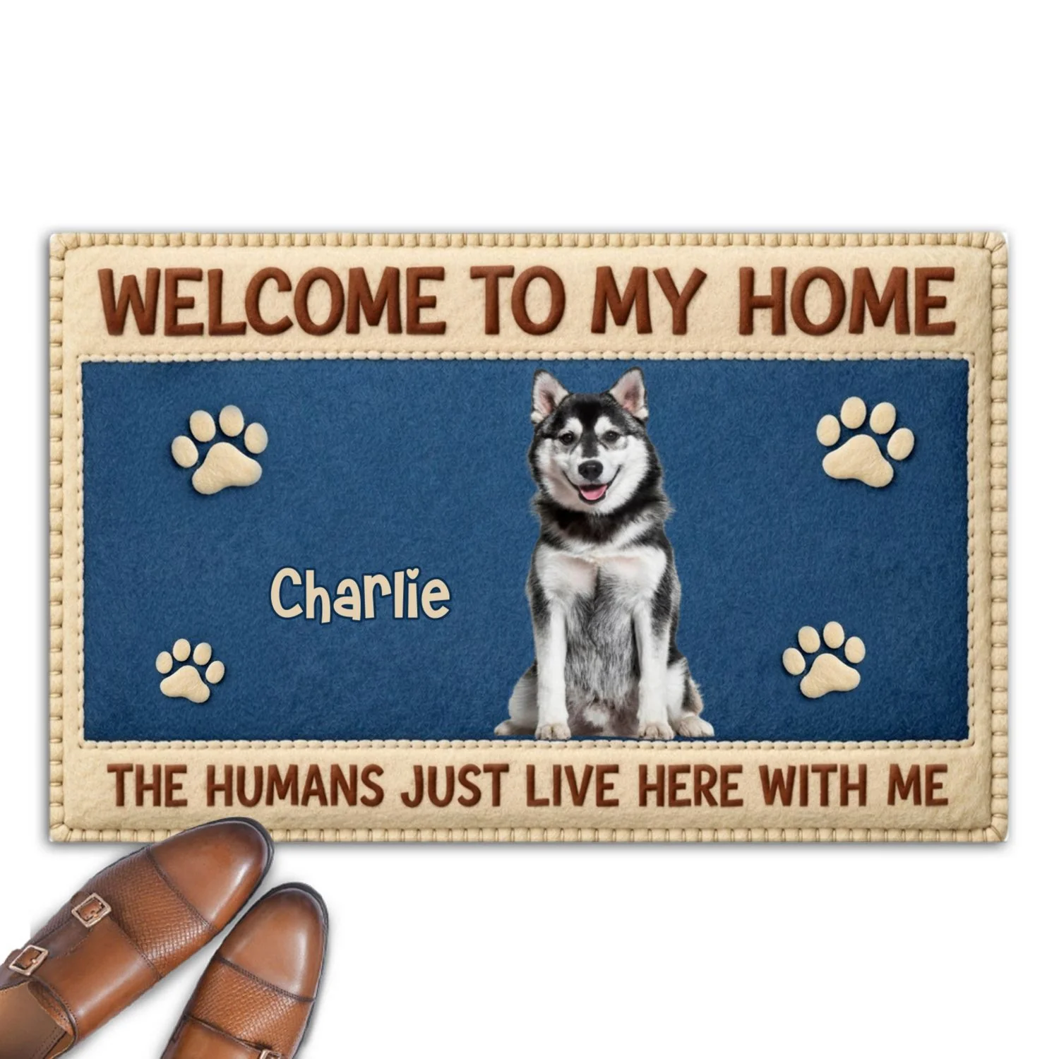 Baby Family Dogs Photo - Personalized Custom Doormat - Image 6