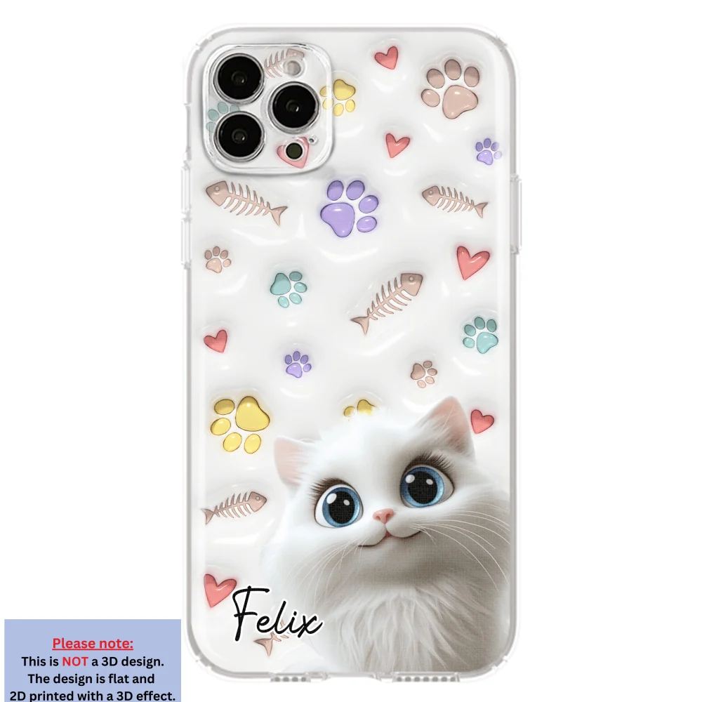 Baby Lovely Cat - Personalized Custom 3D Inflated Effect Phone Case - Image 14