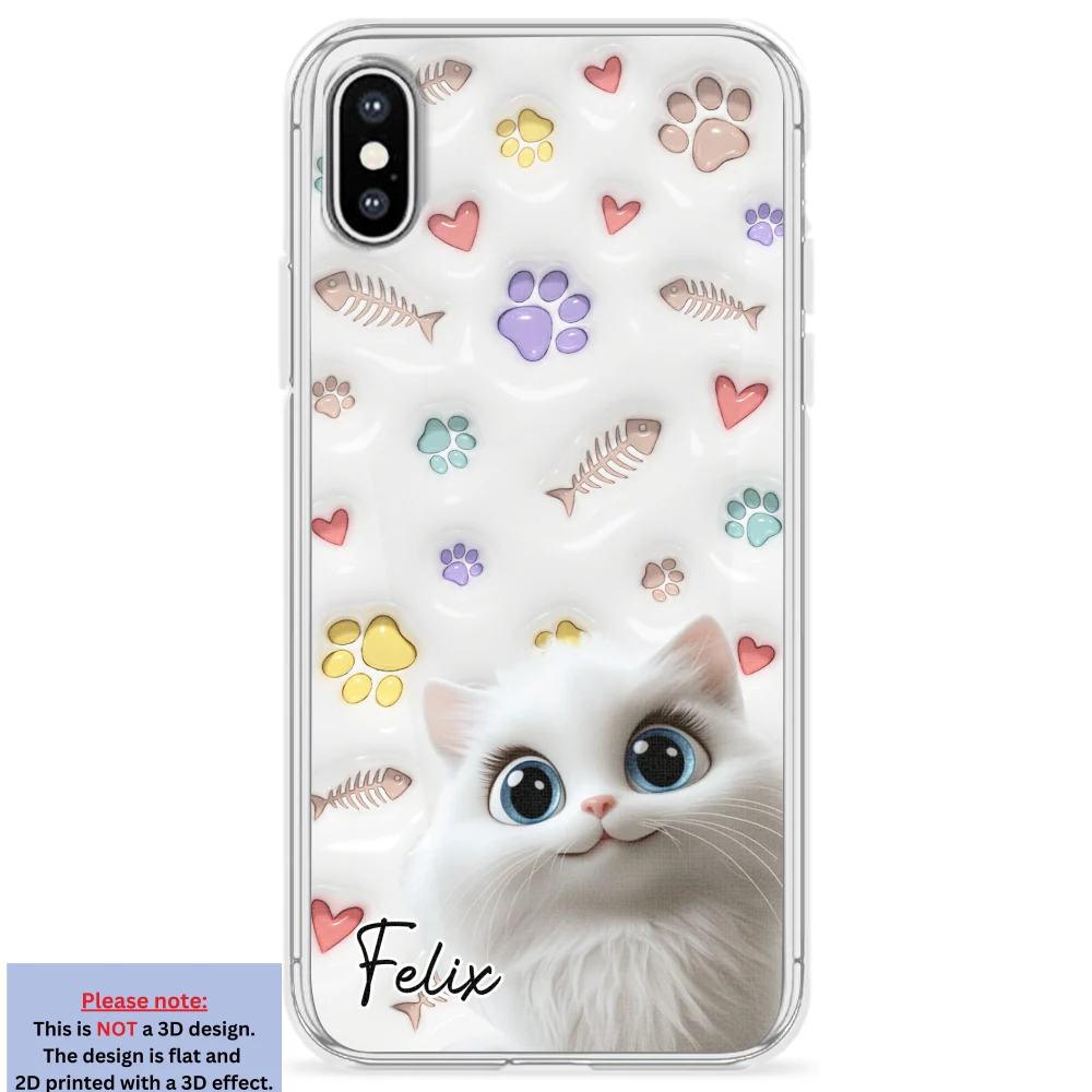Baby Lovely Cat - Personalized Custom 3D Inflated Effect Phone Case - Image 24