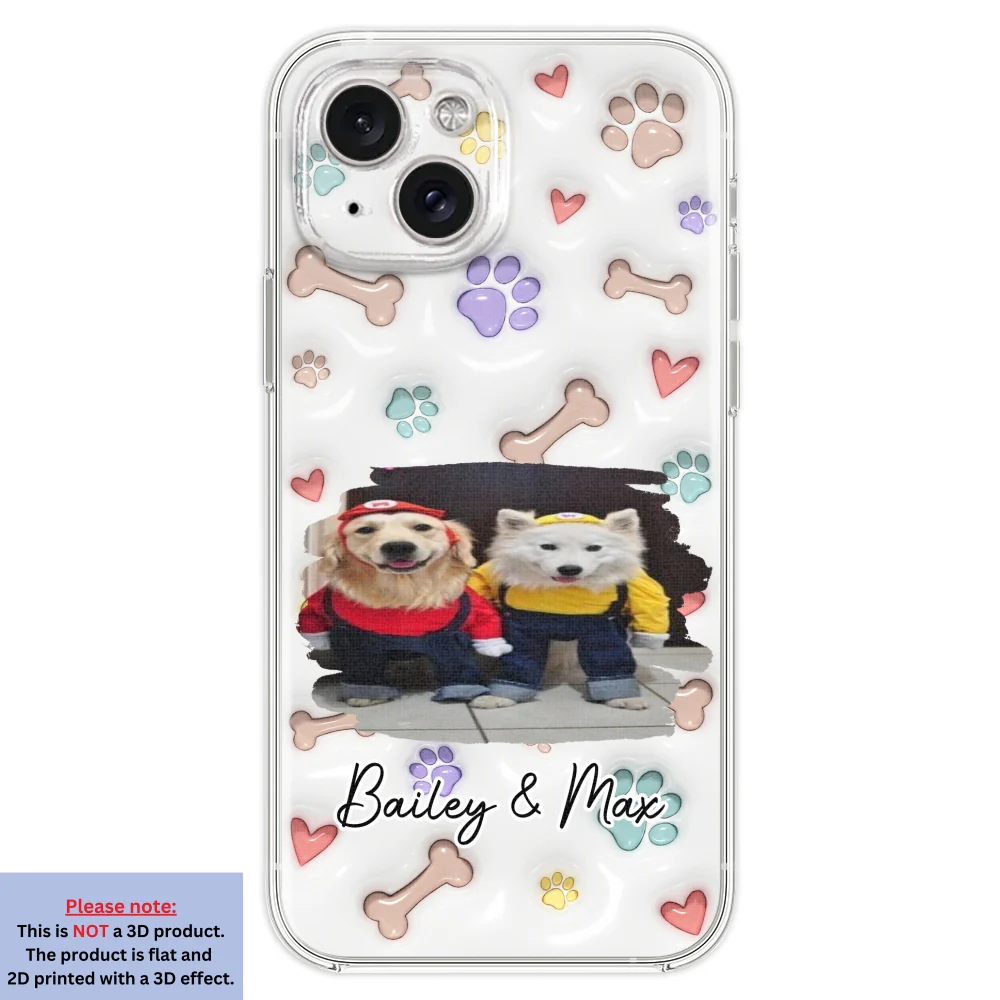 Baby Lovely Dogs Version Photo - Personalized Custom 3D Inflated Effect Phone Case - Image 21