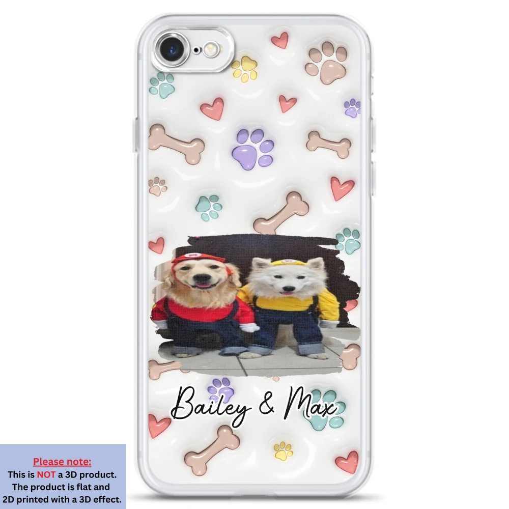 Baby Lovely Dogs Version Photo - Personalized Custom 3D Inflated Effect Phone Case - Image 6