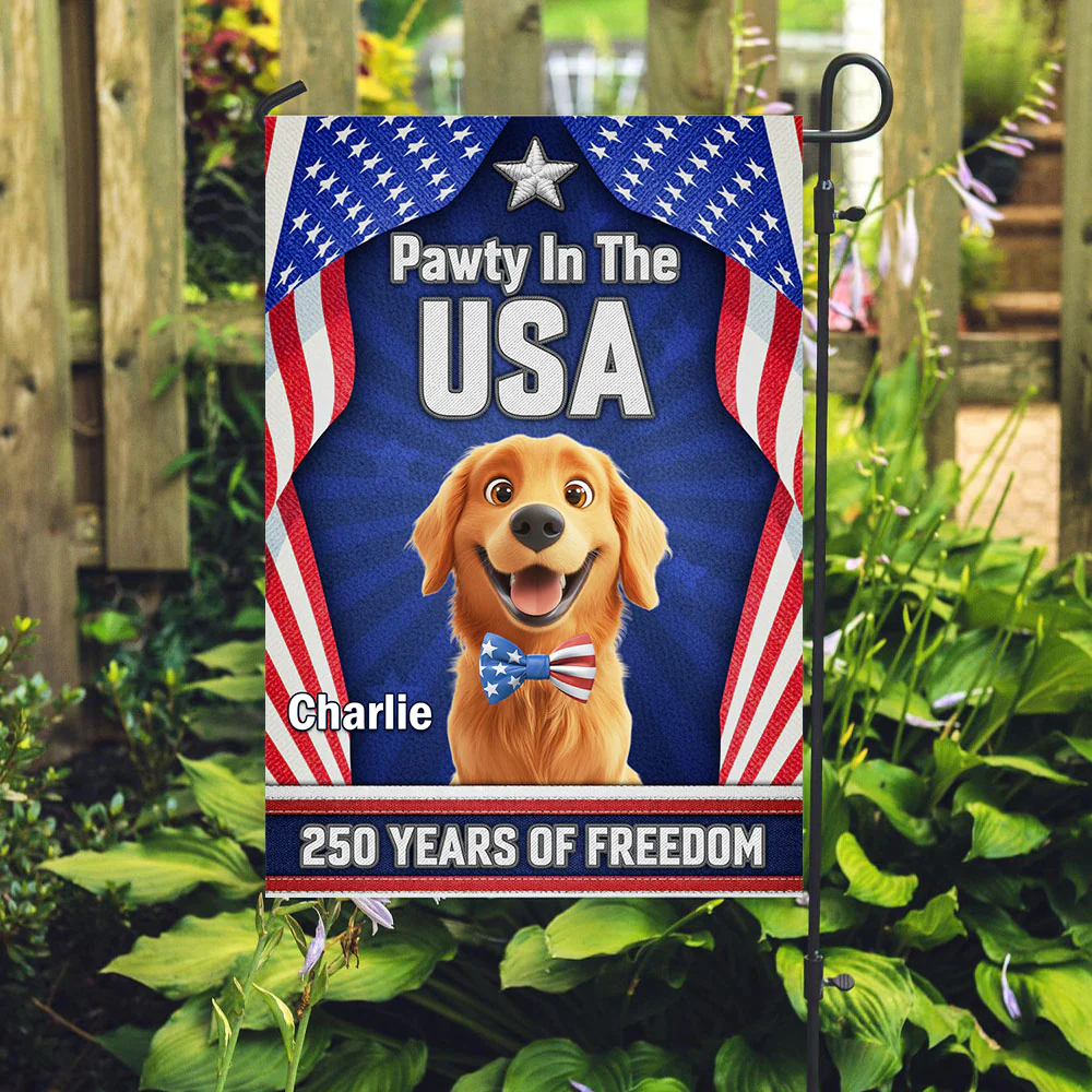 Barking For Freedom - Personalized Custom Flag - Image 2