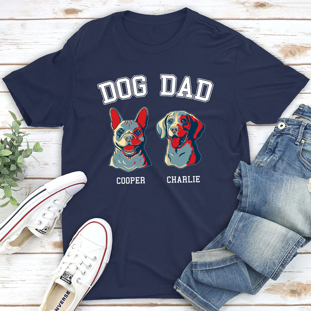 Basic Dog Dad - Personalized Custom Unisex T-shirt - Image 2