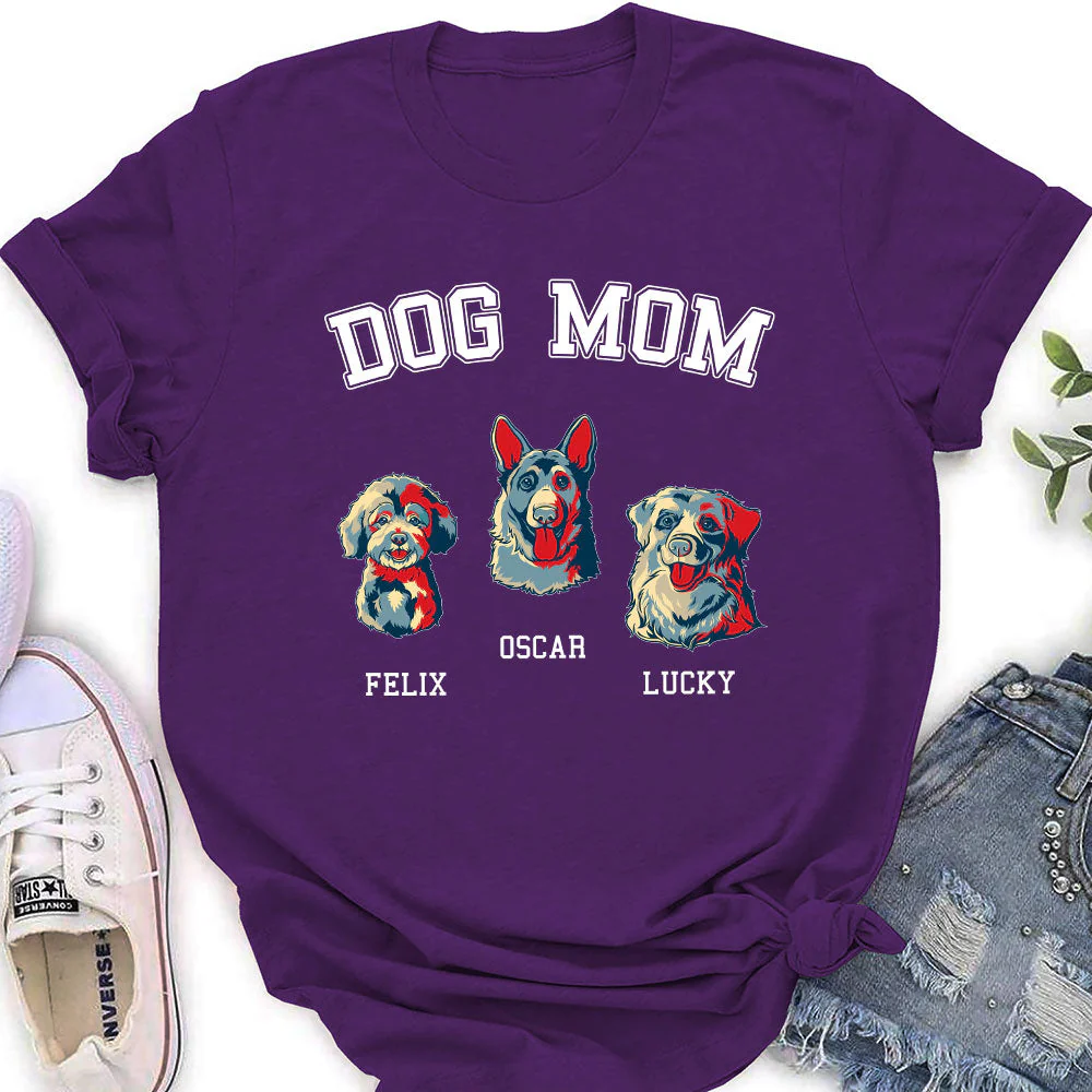 Basic Dog Dad - Personalized Custom Women's T-shirt - Image 3