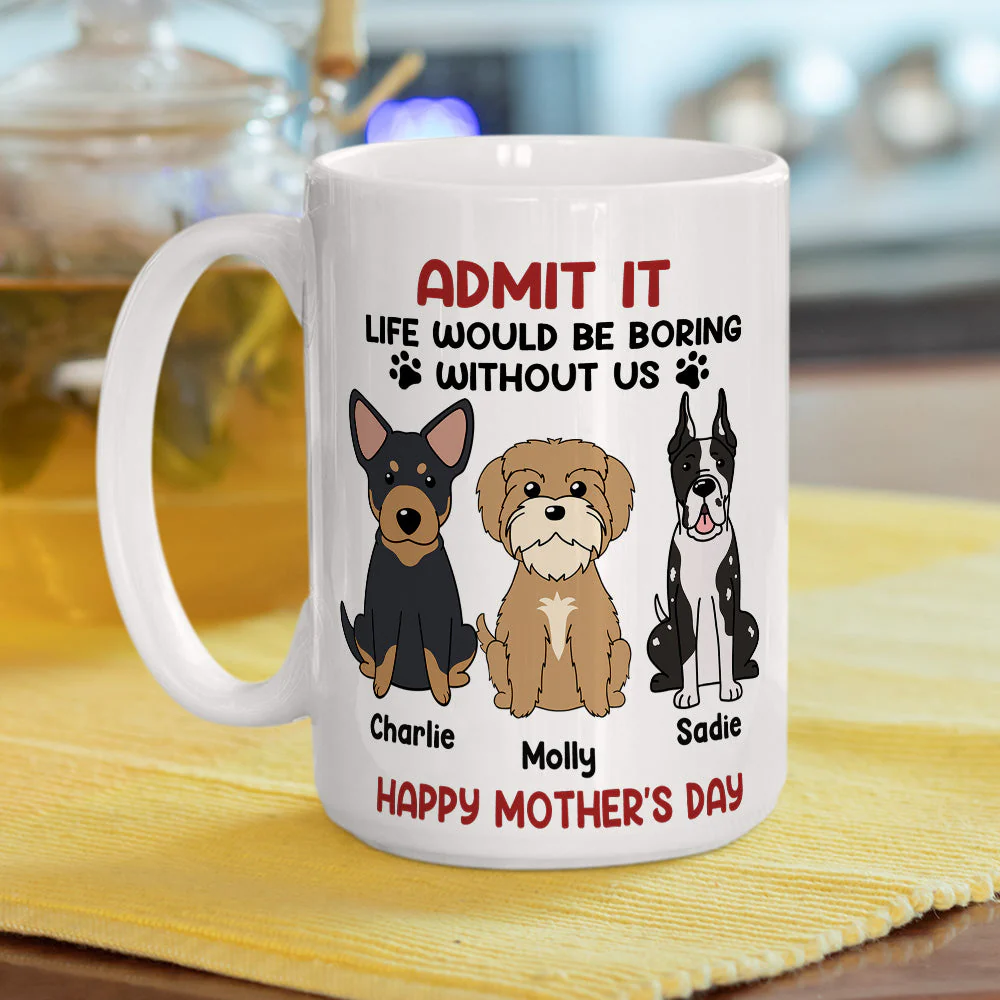 Be Boring Without Me - Personalized Custom Coffee Mug - Image 4