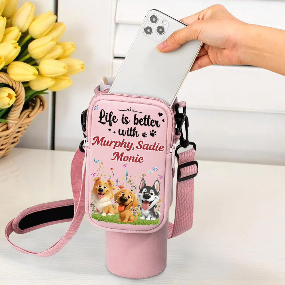 Be With Me - Personalized Custom 40oz Water Bottle Carrier Bag - Image 2
