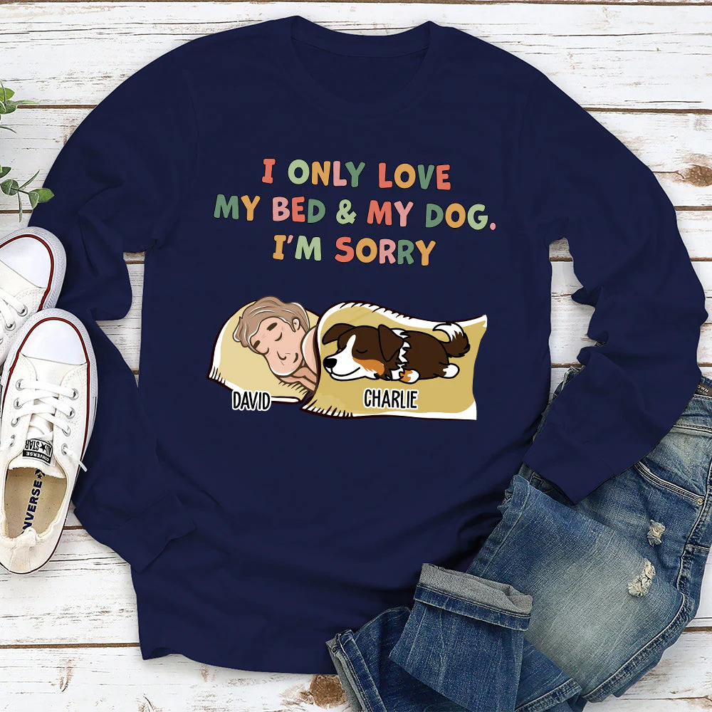 Bed And Dog - Personalized Custom Long Sleeve T-shirt - Image 2