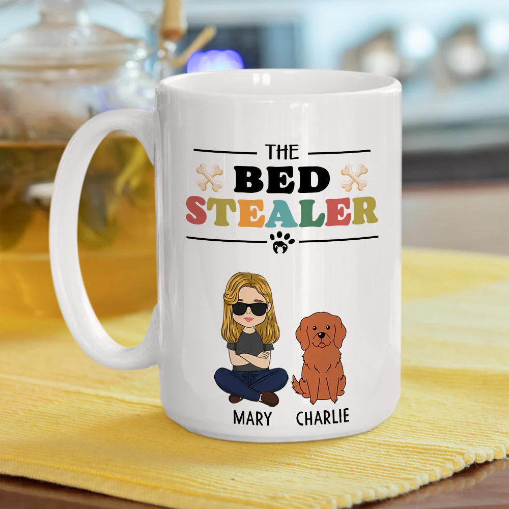 Bed Stealer - Personalized Custom Coffee Mug - Image 3