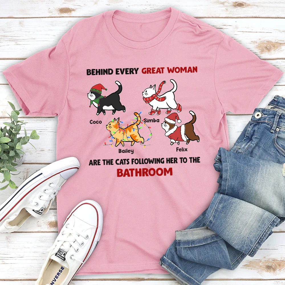 Behind Every Great Person - Personalized Custom Unisex T-shirt - Image 3