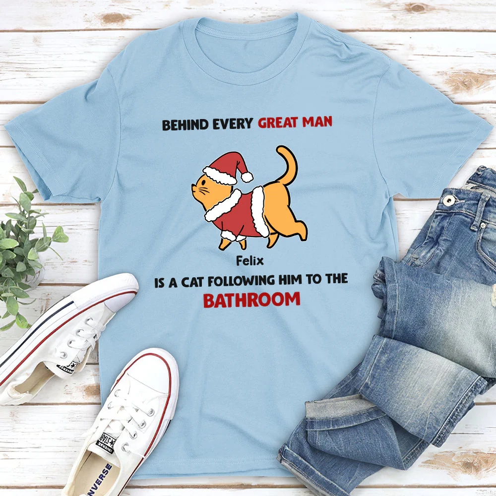 Behind Every Great Person - Personalized Custom Unisex T-shirt - Image 4
