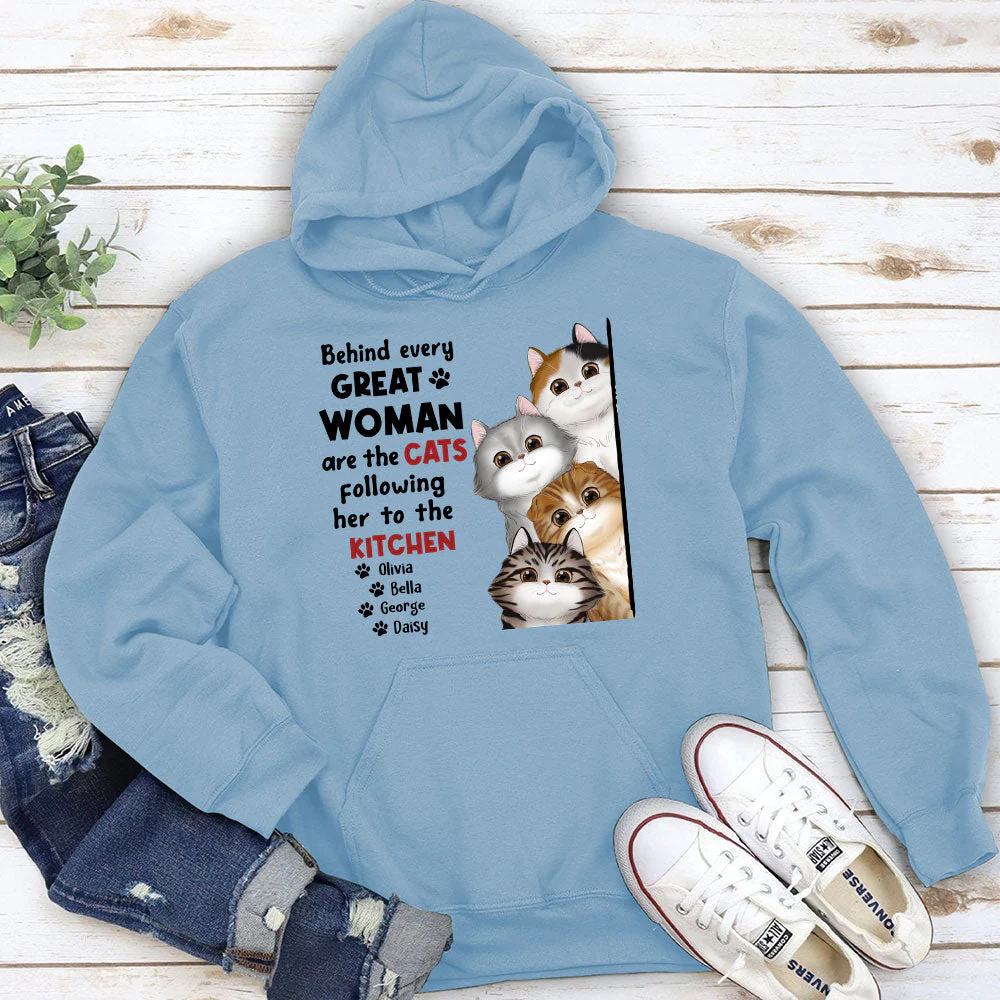 Behind Great Woman - Personalized Custom Hoodie - Image 4