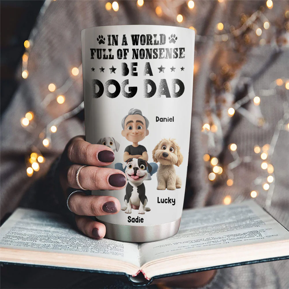 Being A Dad Makes Sense - Personalized Custom Tumbler - Image 2