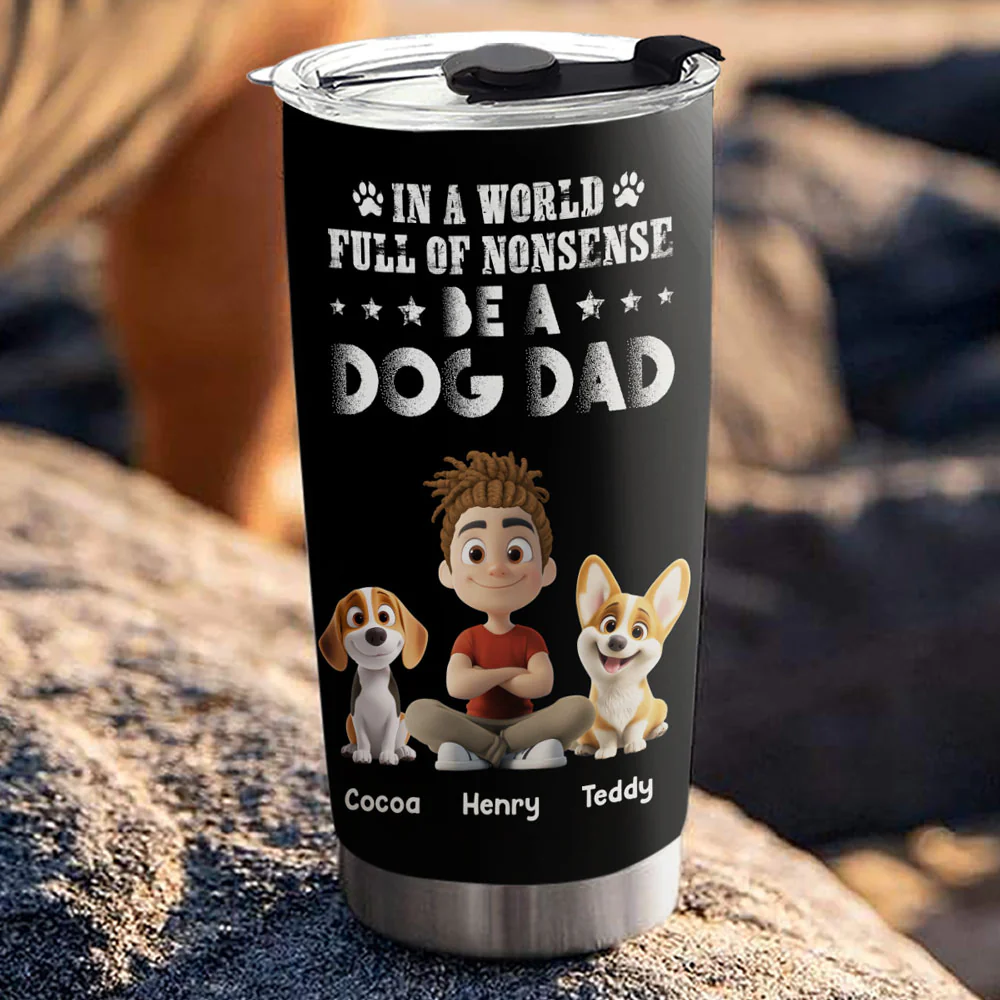 Being A Dad Makes Sense - Personalized Custom Tumbler - Image 3