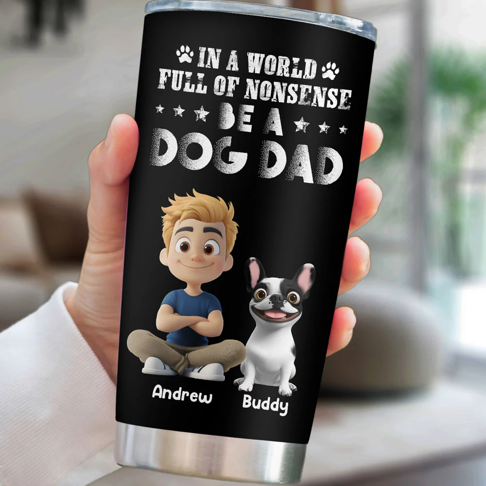 Being A Dad Makes Sense - Personalized Custom Tumbler - Image 4