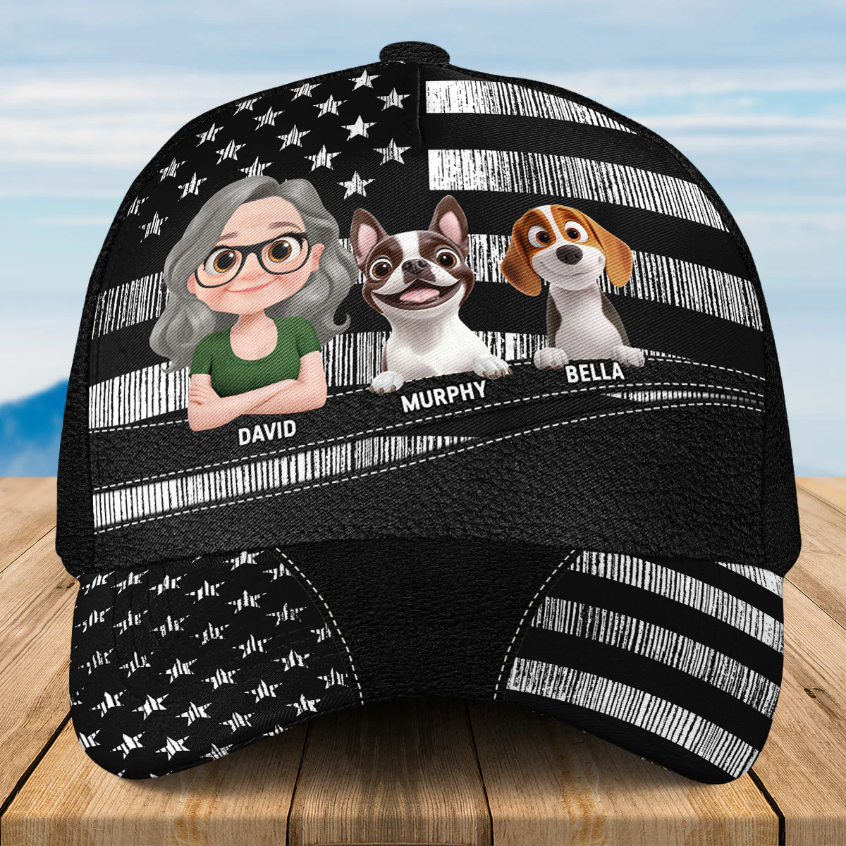Being A Dog Mom- Personalized Custom Classic Cap - Image 5
