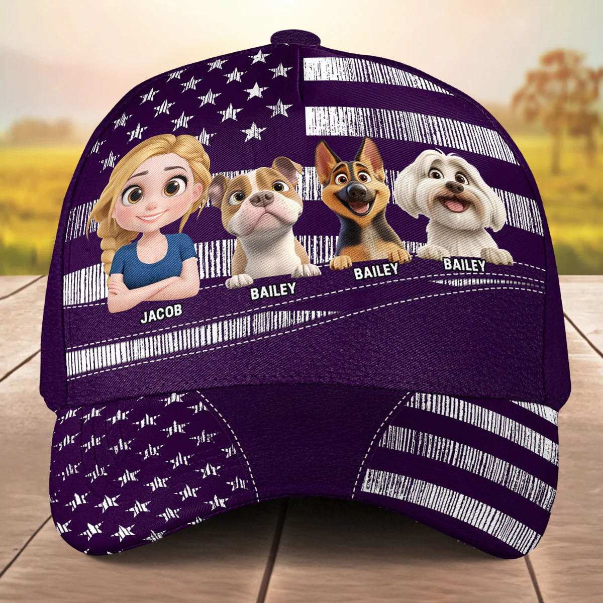 Being A Dog Mom- Personalized Custom Classic Cap - Image 6