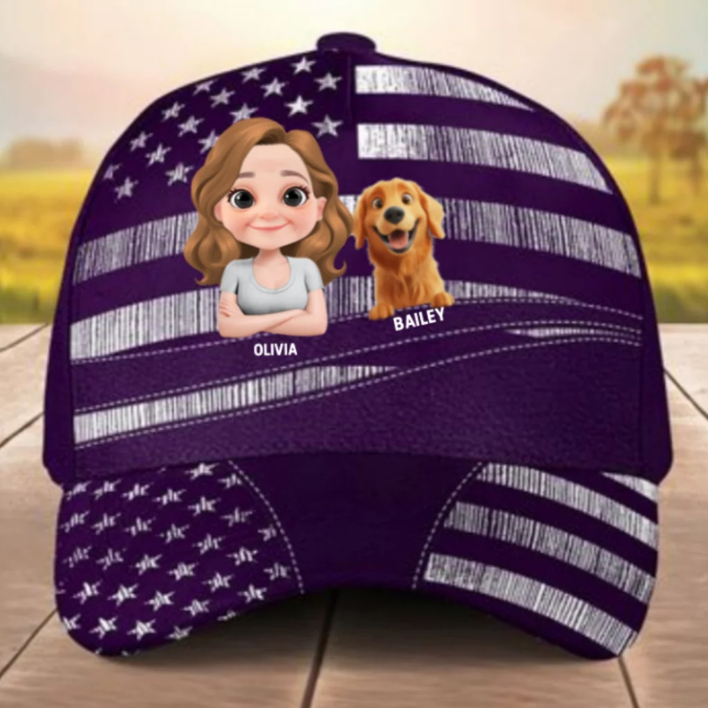 Being A Dog Mom- Personalized Custom Classic Cap - Image 8