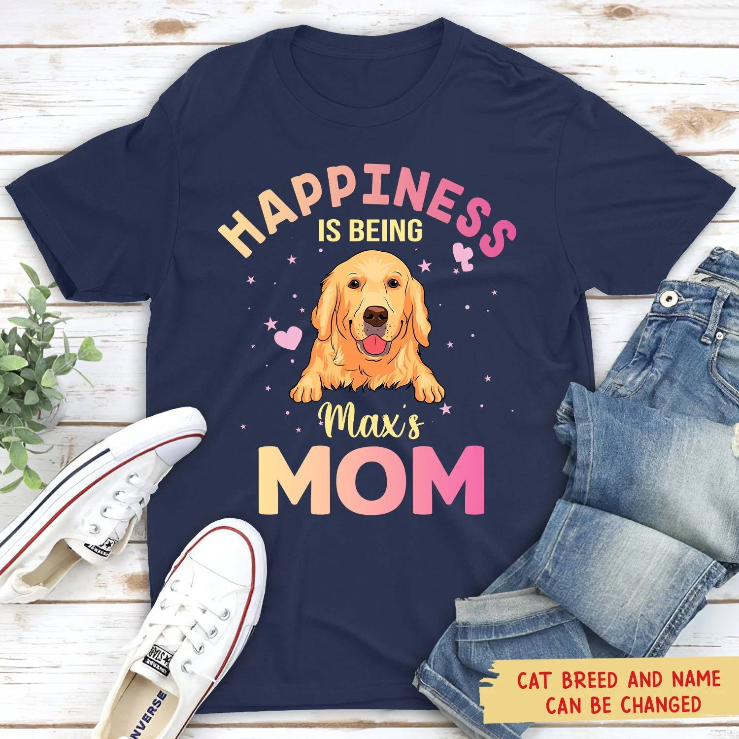 Being A Dog Mom - Personalized Custom Unisex T-shirt - Image 2