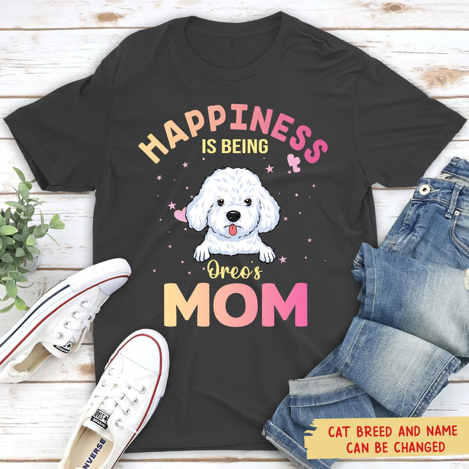 Being A Dog Mom - Personalized Custom Unisex T-shirt - Image 3