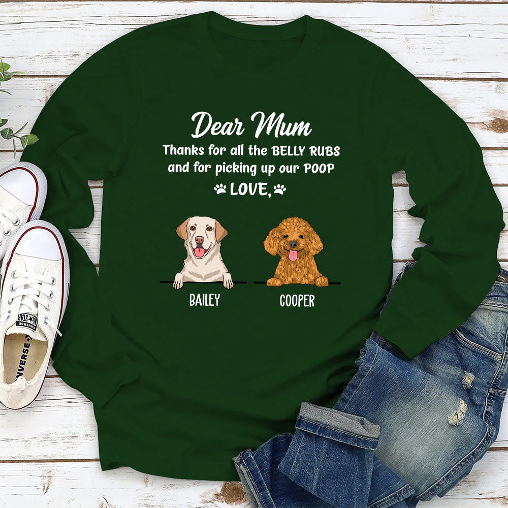 Belly Rubs - Personalized Custom Long Sleeve T-shirt - Image 2