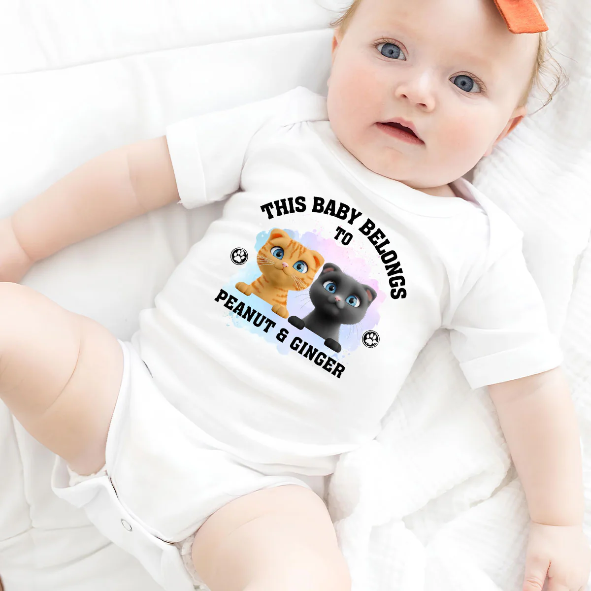 Belongs To Cats - Personalized Custom Baby Onesie - Image 5