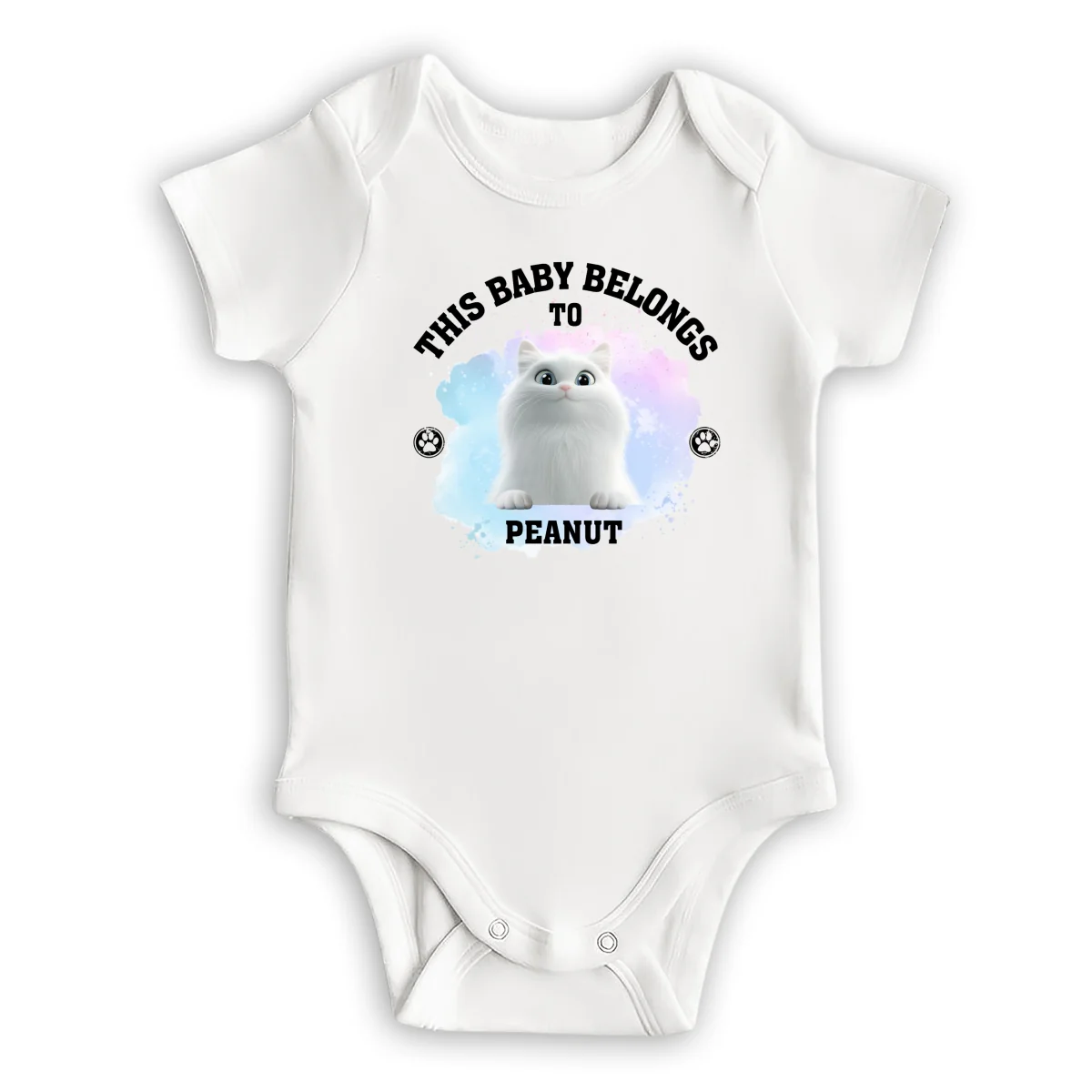 Belongs To Cats - Personalized Custom Baby Onesie - Image 6