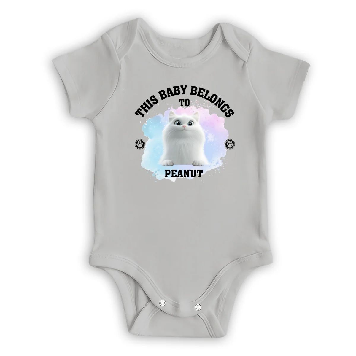 Belongs To Cats - Personalized Custom Baby Onesie - Image 7