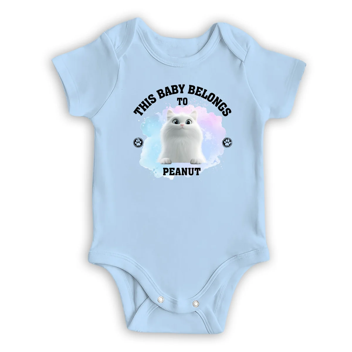 Belongs To Cats - Personalized Custom Baby Onesie - Image 8
