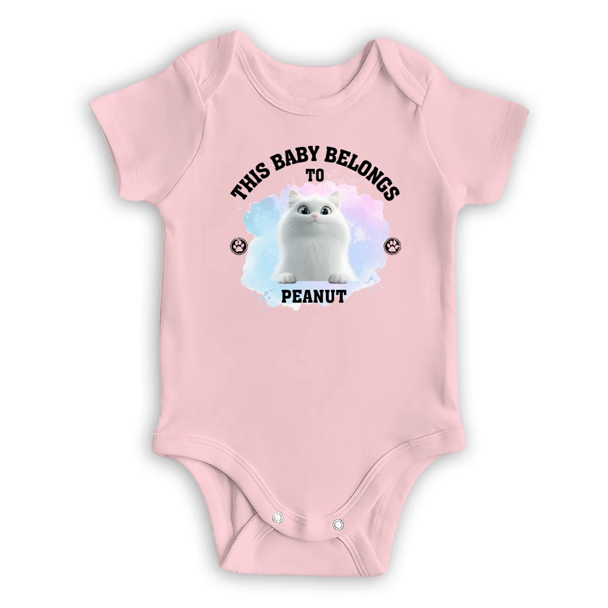 Belongs To Cats - Personalized Custom Baby Onesie - Image 9