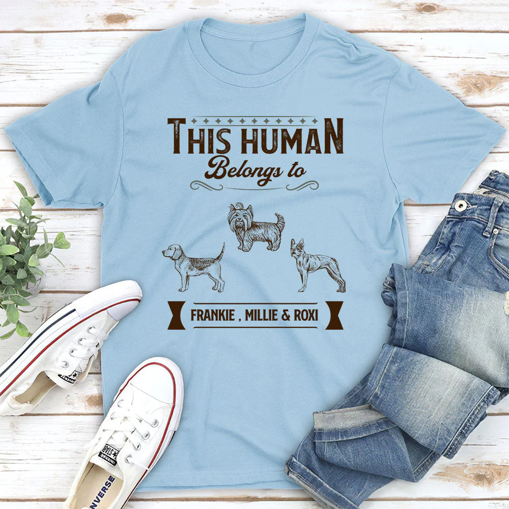 Belongs To Dog - Personalized Custom Unisex T-shirt - Image 3