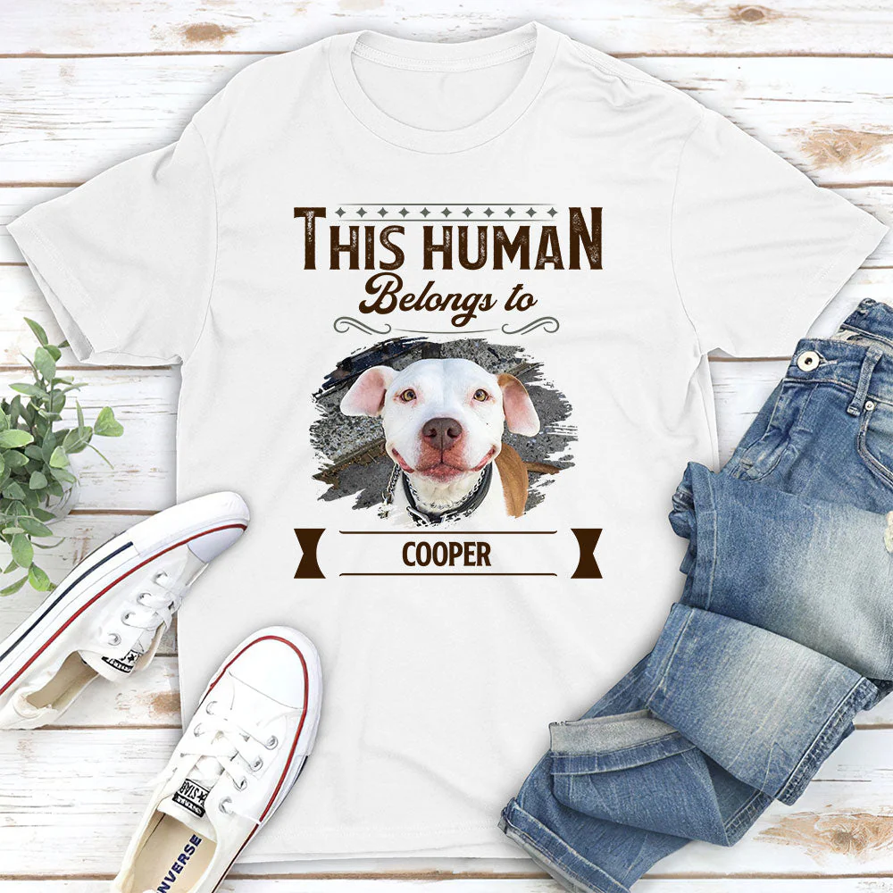 Belongs To Dog - Personalized Custom Unisex T-shirt - Image 4