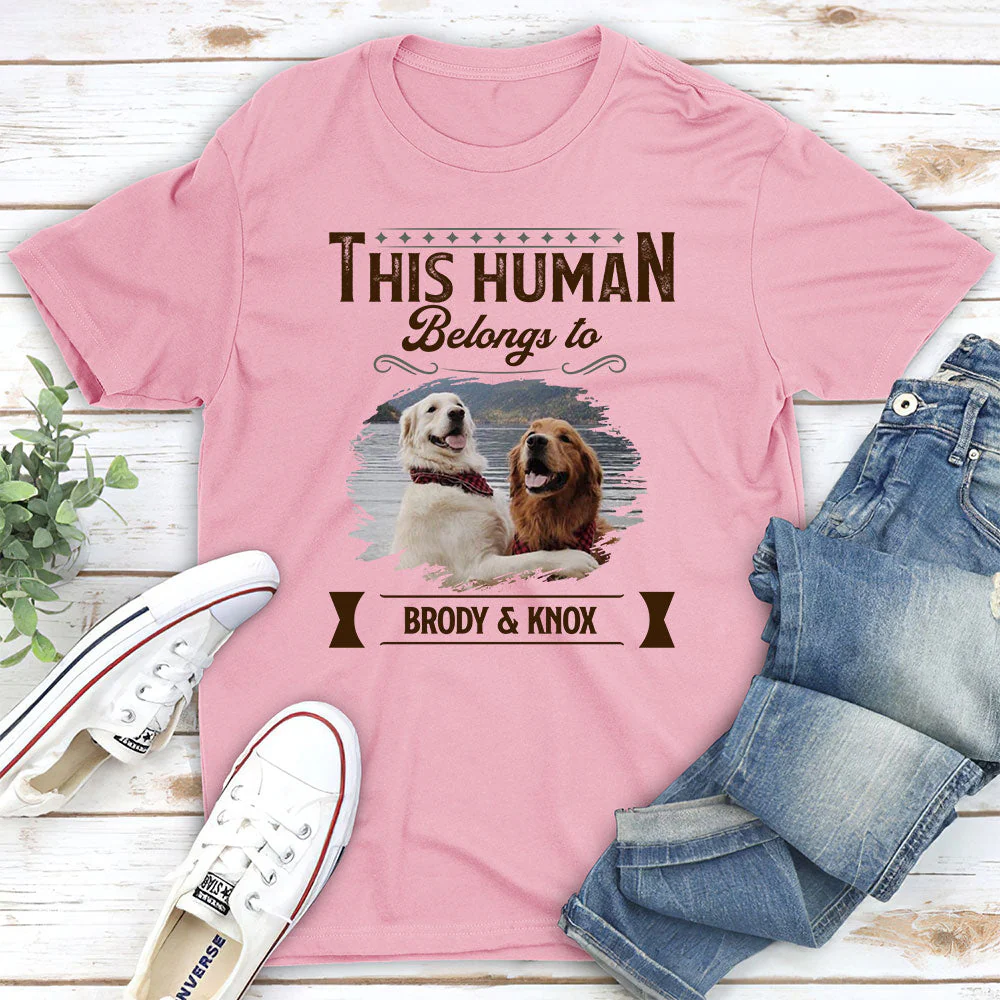Belongs To Dog - Personalized Custom Unisex T-shirt - Image 5