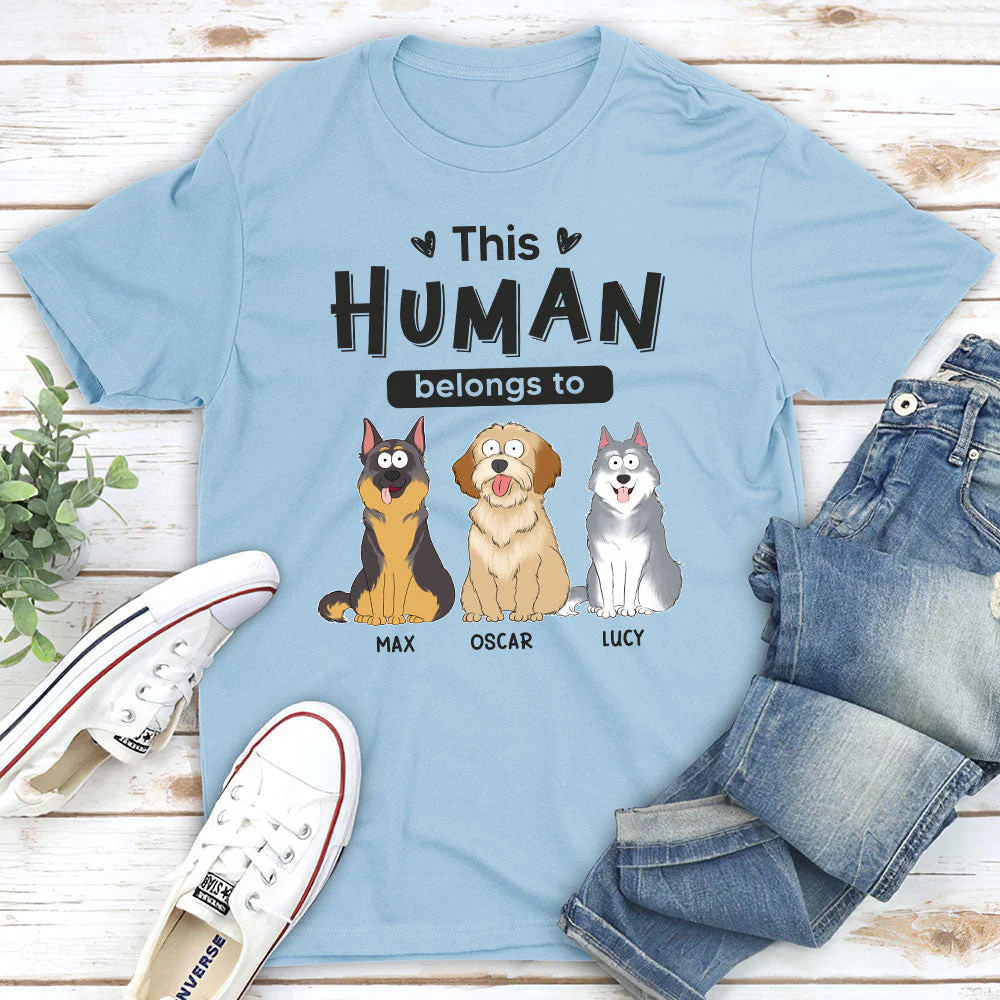 Belongs To Dogs - Personalized Custom Unisex T-shirt - Image 3